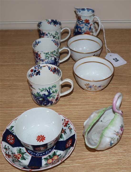 A group of 18th century Worcester porcelain tea and coffee wares